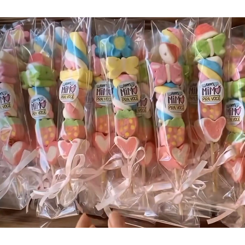 Kit 10 Palito de Marshmalow Para festas de aniversários Shopee Brasil