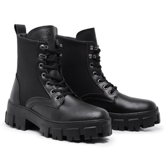 Coturno Feminino Bota Falcucci Plataforma Tratorado Bad Girl
