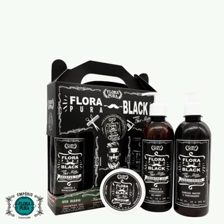 Kit Black for Men 4 Itens Flora Pura