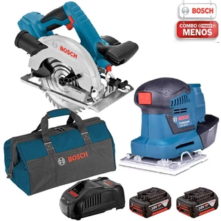 Serra Circular à Bateria 18V GKS 18V-57 + Lixadeira Orbital GSS 18V-10 Professional BOSCH