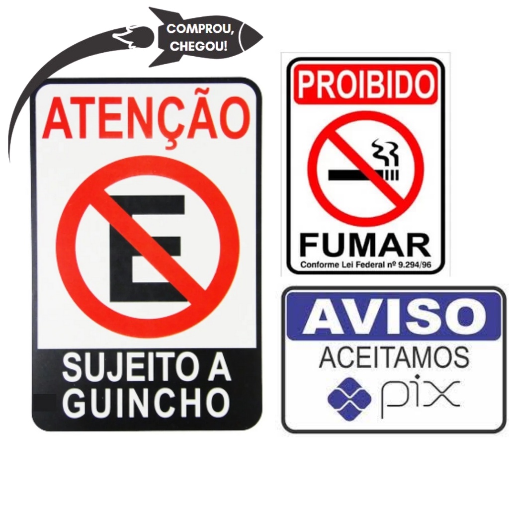 Placa De Sinalização Para Garagens Restaurantes E Lojas Atenção Proibido Estacionar Sujeito A 4192