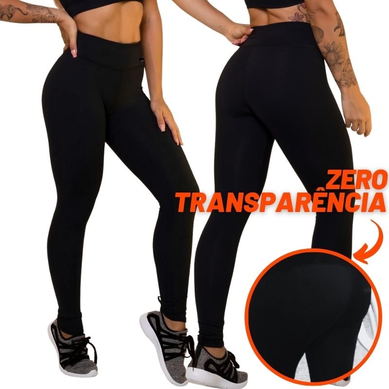 Calça Feminina Legging Grossa Não fica Transparente Costura Reforçada Suplex Cintura Alta Levanta Bum Bum