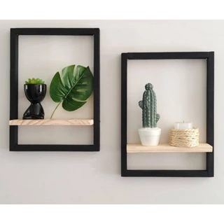 Quadro Nicho Prateleira Kit com 2 /Decoração.