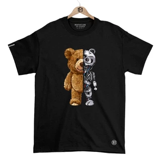 Camiseta Masculina Urso Streetwear 100% Algodão Manga Curta