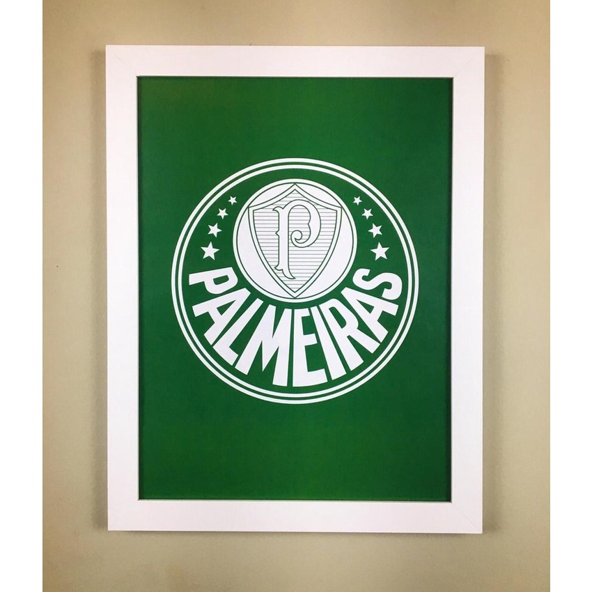 Quadro Palmeiras (Quadro Com Vidro Frontal Palmeiras 40 cm) | Shopee Brasil