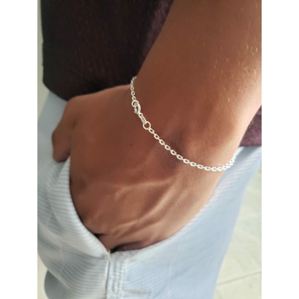 Pulseira cartie masculina cadeado 21cm na prata 925 legítima com garantia