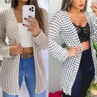 Casaco Casaquinho Longo Meia Estação Kit 2 unidades Kimono Cardigã
