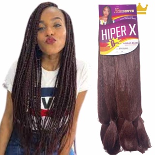 2 Cabelo Jumbo Para Tranças Box Braids + Pomada Modeladora