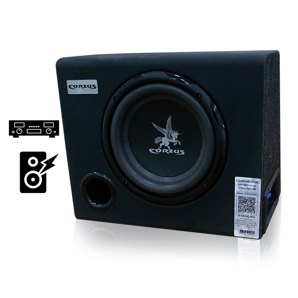 Caixa Amplificada Corzus CXS200 200W RMS Subwoofer 8 Polegadas Som ...