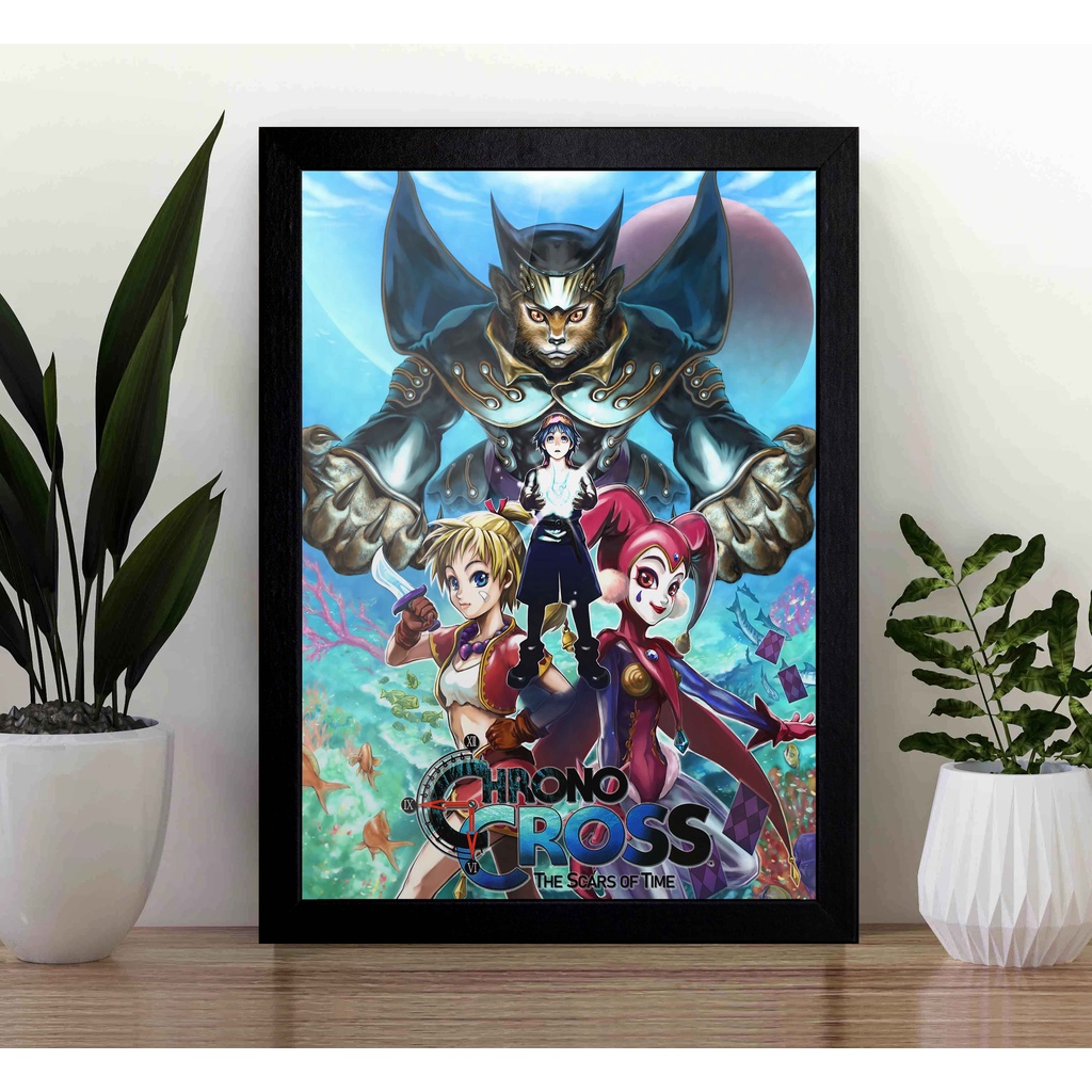 Quadro Chrono Cross A3 com Acrílico Frontal (Tamanho 45.5 X 33 Cm