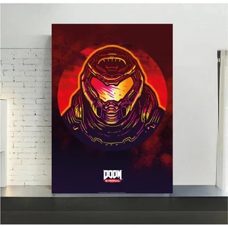 Quadro de mdf poster moldura, Jogo, Doom