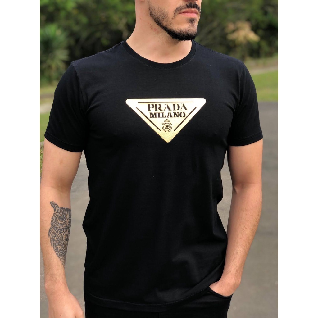 Camisa Masculina Malha Premium 40.1 do P ao G3 - Camiseta Padrão Shopping