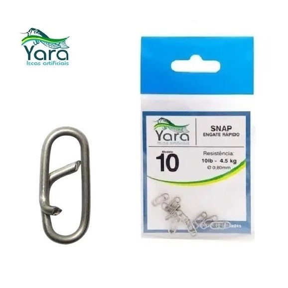 Snap Yara Engate Rápido Aço Inox Reforçado Diversas Medidas Pesca Isca Artificial