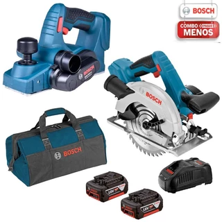 Plaina à Bateria 18V GHO 18V-Li + Serra Circular 18V GKS 18V-57 BOSCH