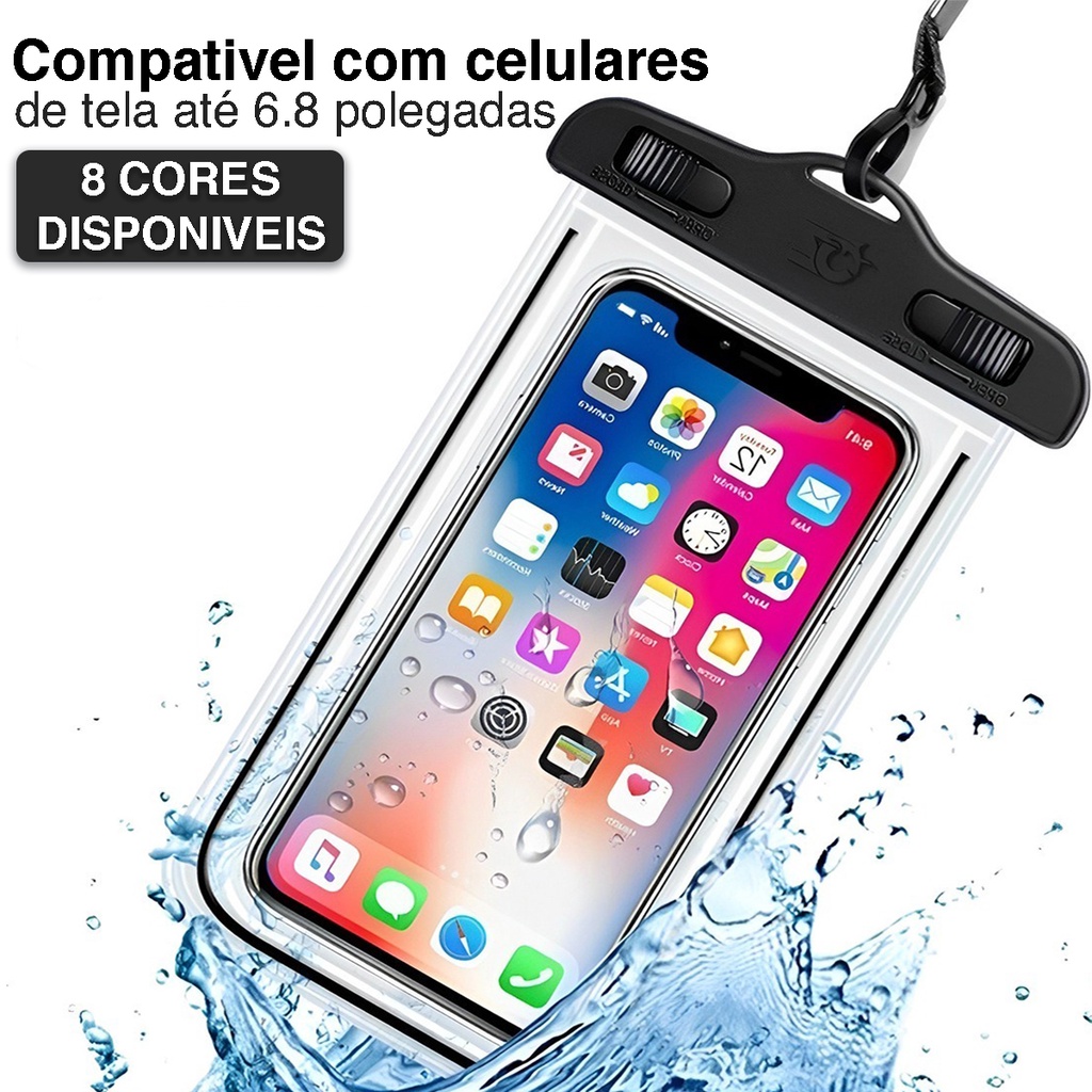 Capa De Celular À Prova D'água Capinhas Proteção Impermeável Chuva ...