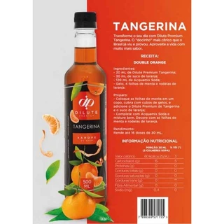 Xarope Essência Dilute Premium - Tangerina - 500m