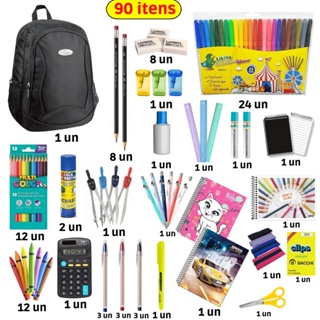 Kit Escolar Completo Para Doação - Lápis Caderno