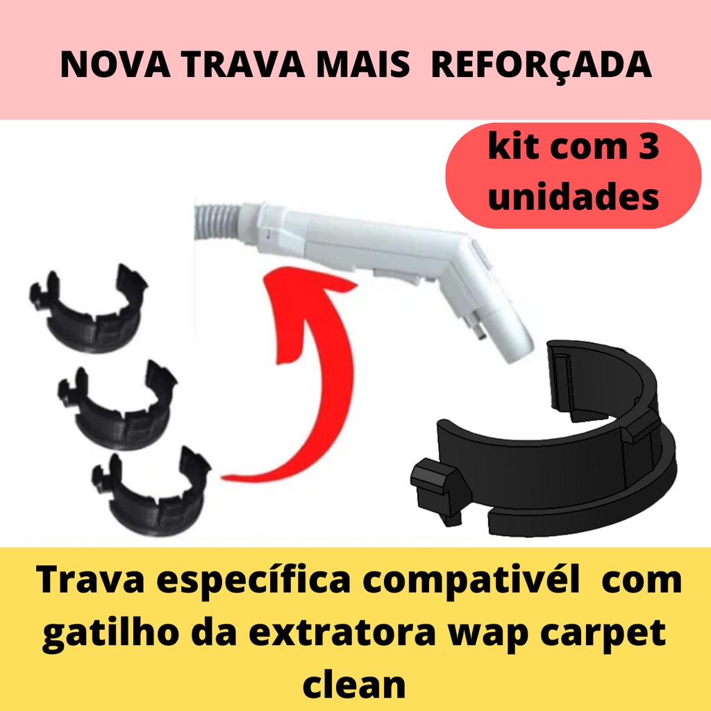 3 Novas Travas Do Reparo Mangueira Sucção Wap Carpet Clean