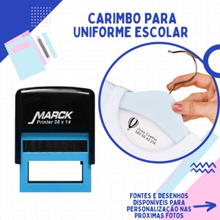 Carimbo Personalizado Nome para Uniformes Roupas, Material Escolar