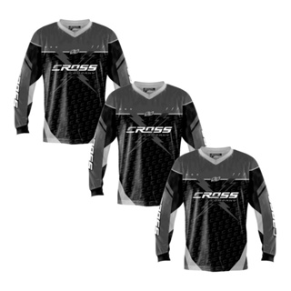 Kit 03 camisas de trilha motocross masculino feminino revenda atacado Cross Company