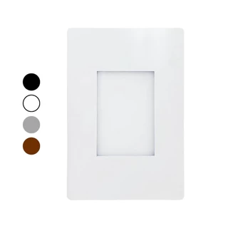 Balizador Embutir Parede Escada 4x2 Branco Acabamento Fino p/ Lâmpada G9 Halopin Elegante