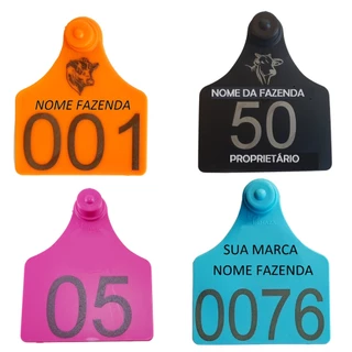 50 brincos grandes para gado bovinos personalizados com marca ou logo