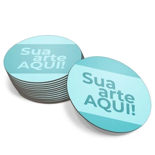 Bolacha Porta Copo Personalizado Mdf 8cm X 8cm 100 Peças