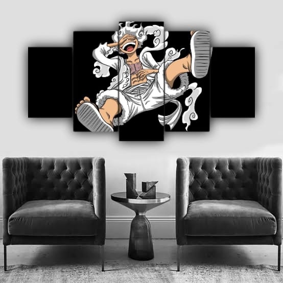 Quadro decorativo Emoldurado Sombra Perfil Luffy One Piece Arte para sala  quarto Tamanho:A3-30x42cm