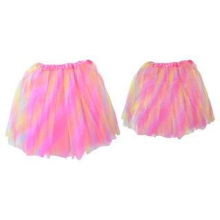 Saia Tule Colorido Infantil e Adulto Carnaval Fantasia