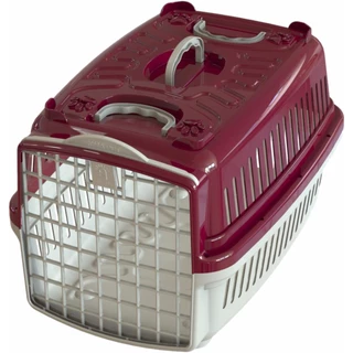 Caixa de Transporte Para Cães e Gatos até 20kg N04 Vinho Resistente com 3 Alças MMA PET Promoção