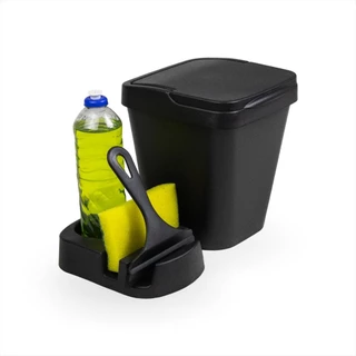 Kit Pia Lixeira Porta Detergente Esponja Rodinho Cozinha Promoção
