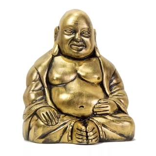 Imagem Buda Médio (Dourado) de 20cm Gesso Resinado