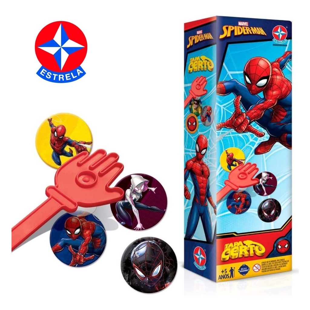 Jogo Infantil - Tapa Certo - Marvel Homem Aranha - Estrela