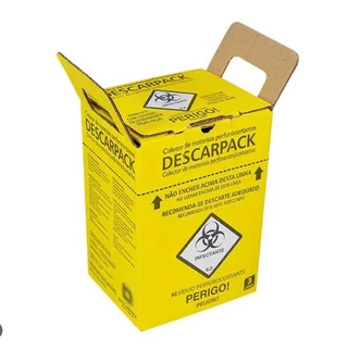 Caixa coletora Para Material Perfurocortante 3L Descarpack - UNIDADE em Oferta na Shopee
