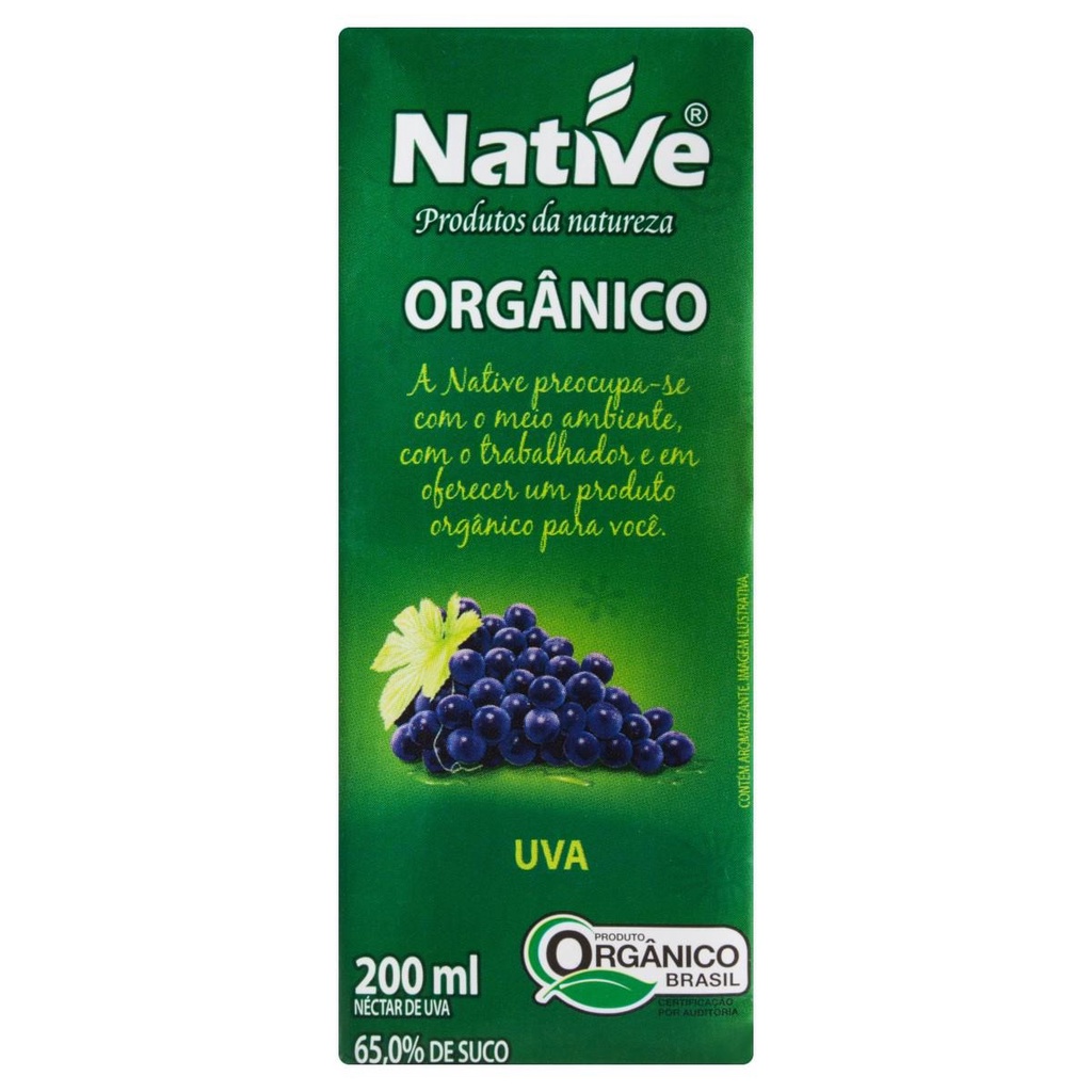 Suco De Uva Orgânico Native 200 Ml | Shopee Brasil