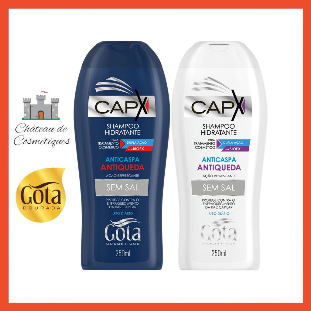 Shampoo Anticaspa e Antiqueda Gota Dourada CAPX 250ml | Shopee Brasil