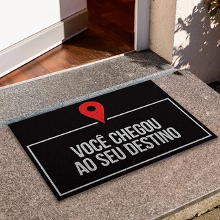 Tapete Capacho Para Porta Divertido Você Chegou Ao Seu Destino Ca180