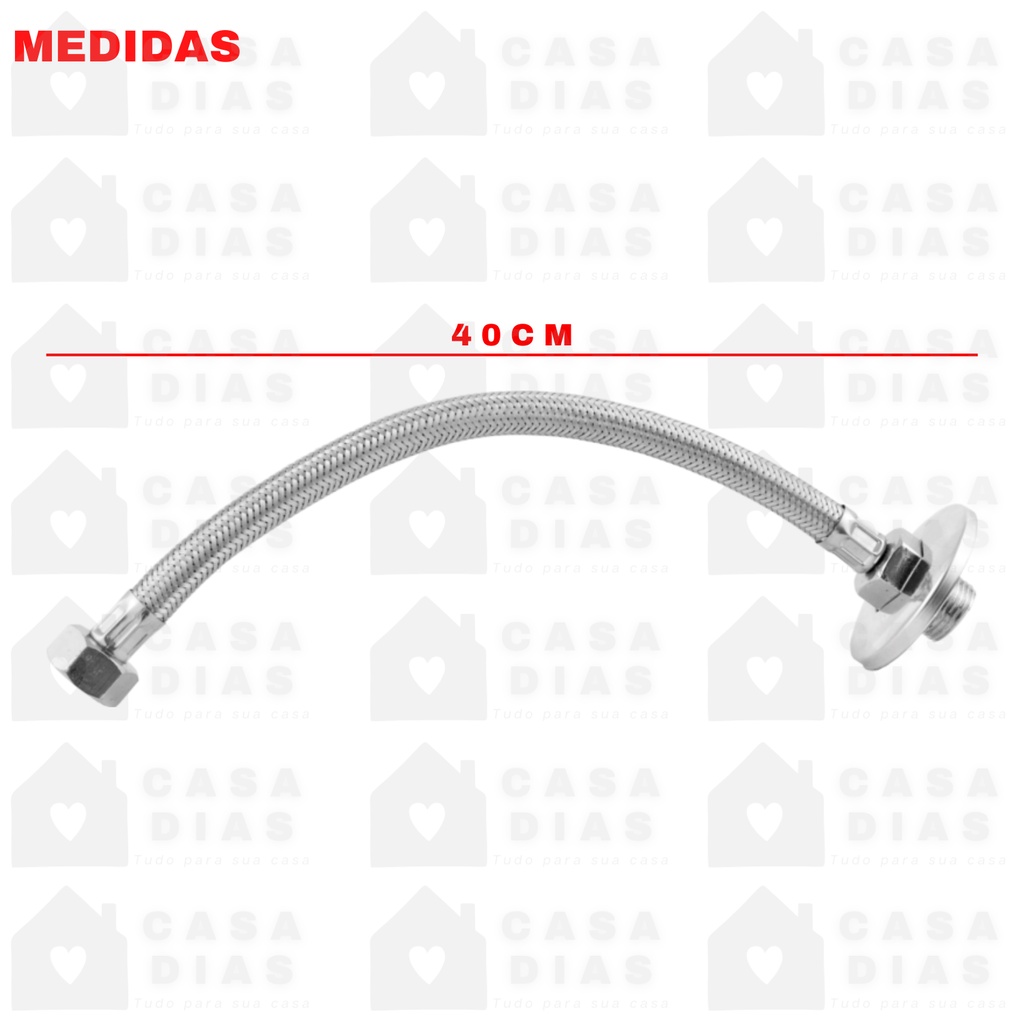 Mangueira Para Pia Engate Flexivel Trançado Inox Para Pia Cozinha ...