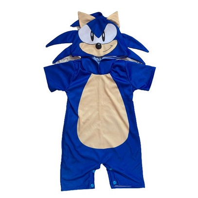 MACACÃO FANTASIA UNISSEX, Sonic desenho animado, pikachu pokemon,  dinoussauro roupa infantil aniversário para meninos e meninas