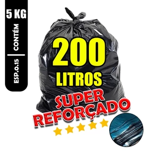 Saco para lixo super reforçado 5kg 200/100/60/40/20 litros - Restaurantes Pousadas Lixo pesado