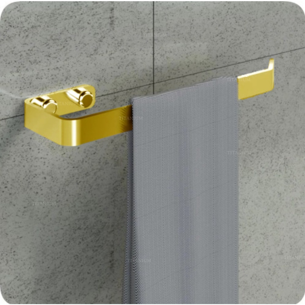 Porta Toalha De Rosto Dourado Gold Para BanheiroEm Aço
