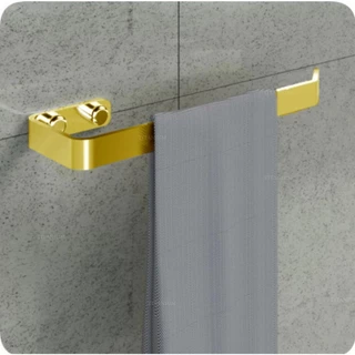 Porta Toalha De Rosto Dourado Gold Para BanheiroEm Aço