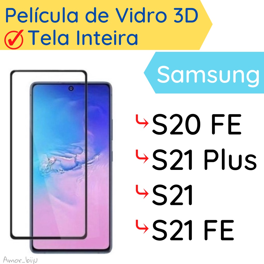 Película de Vidro 3D para Samsung S21 Ultra