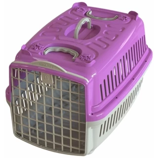 Caixa de Transporte Para Cães e Gatos até 20kg N04 COR ROSA Resistente com 3 Alças MMA PET Promoção