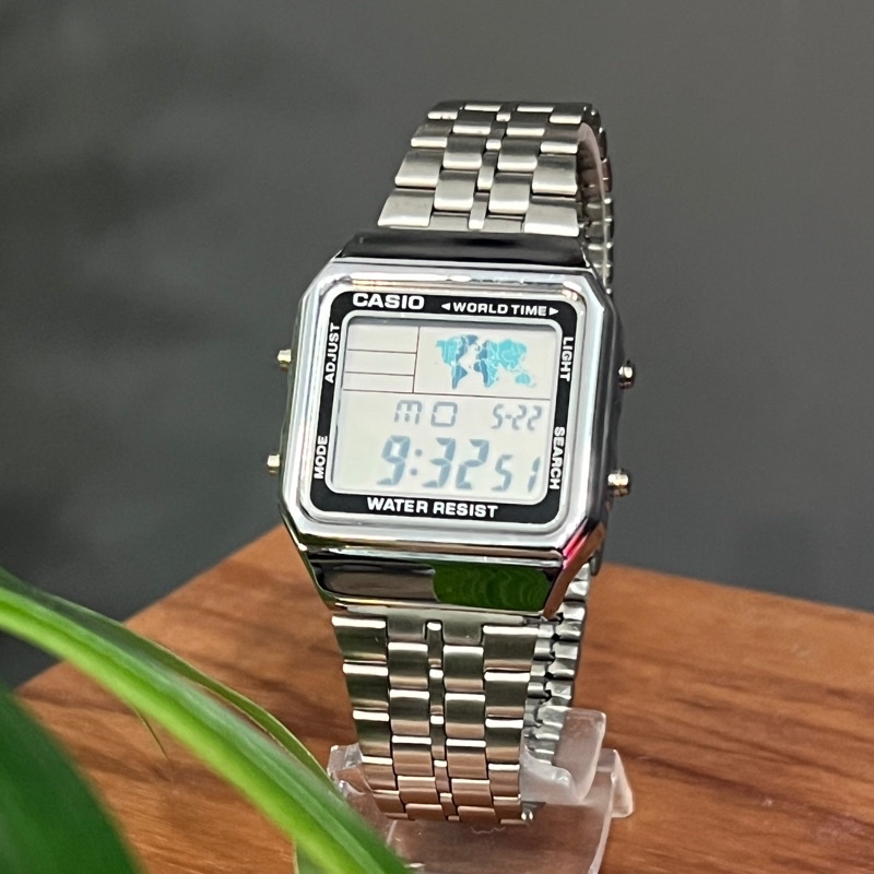 Relógio Estilo Casio Retrô Vintage a500w Digital Unissex Eletronico - Prata/Cinza