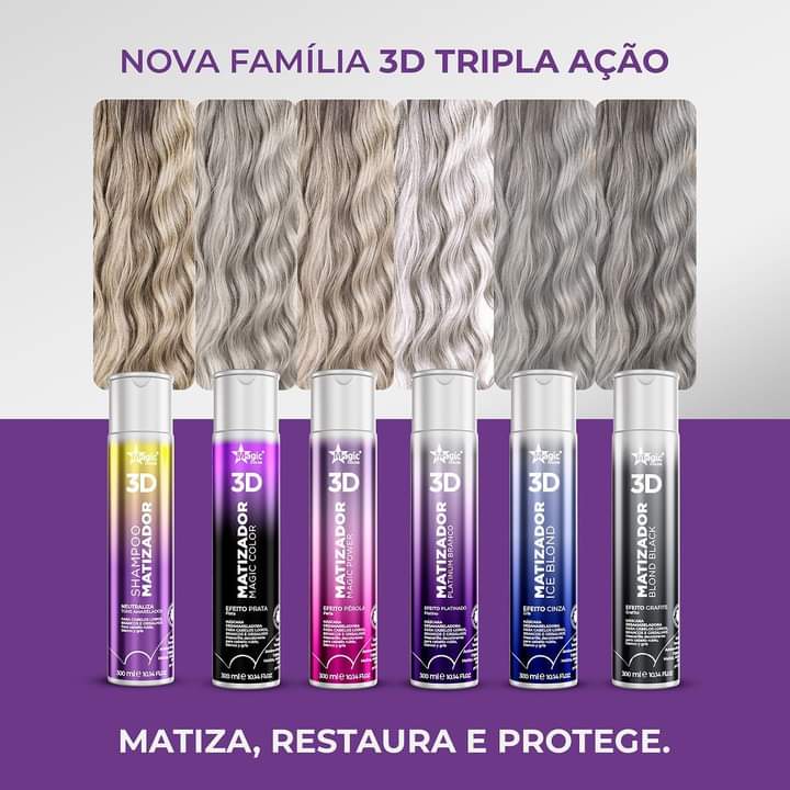 Matizador Magic Color Pérola, Prata, Cinza, Grafite, e Platinado 100ML ...