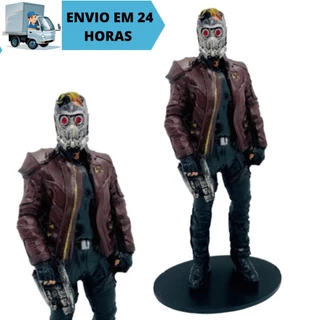 Boneco Estatua Senhor das Estrelas Star Lord Estatueta Guardiões da Galaxia Colecionavel Resina Marvel Vingadores