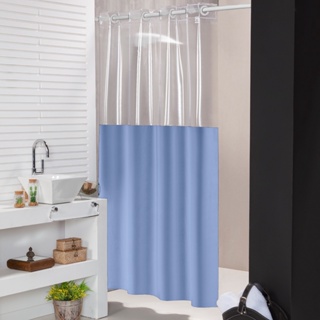Cortina Para Box Banheiro Com Ilhos Antimofo Envio Imediato Azul