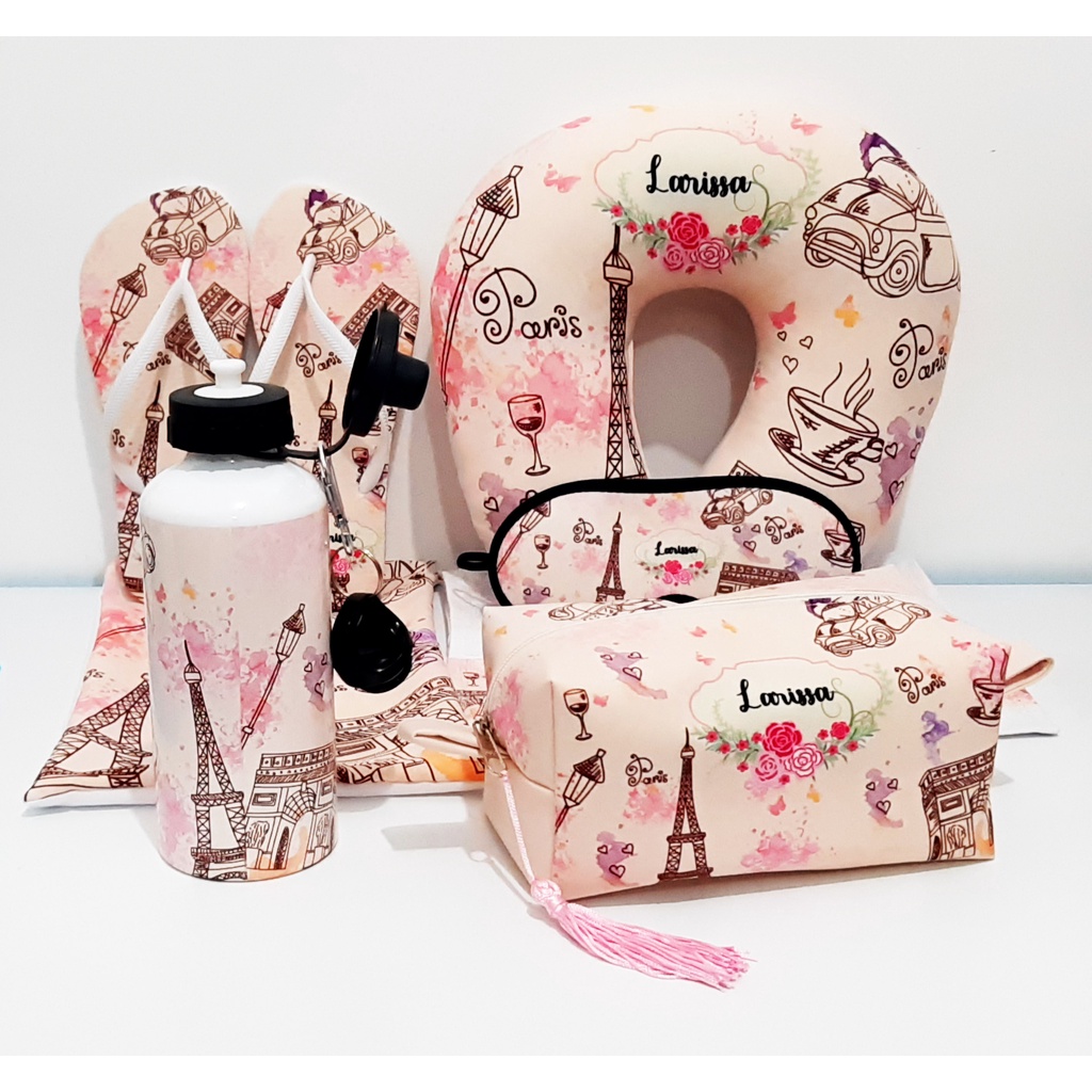 Kit Viagem Paris - Personalizado com Nome - Escolha Seu Produto