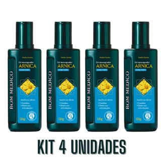 Kit 4 Bom Médico Gel Massageador Arnica Extra Forte 120g - Abelha Rainha